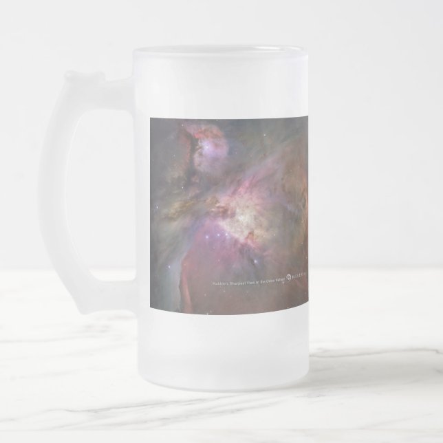 Caneca De Cerveja Vidro Jateado Nebulosa de Orion (Esquerda)