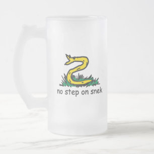Caneca De Cerveja Vidro Jateado Nenhum passo na paródia de snek Gadsden SnekRight