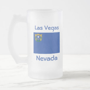 Caneca De Cerveja Vidro Jateado Nevada Flag Map City Mug