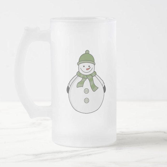 Caneca De Cerveja Vidro Jateado Neve fria (Esquerda)