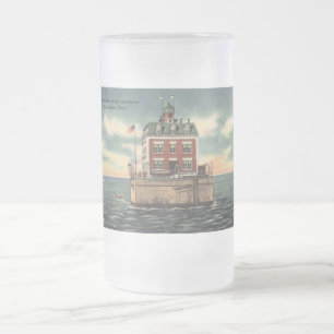 Caneca De Cerveja Vidro Jateado New London Ledge Lighthouse Mug