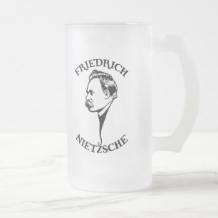 Caneca De Cerveja Vidro Jateado Nietzsche - sv