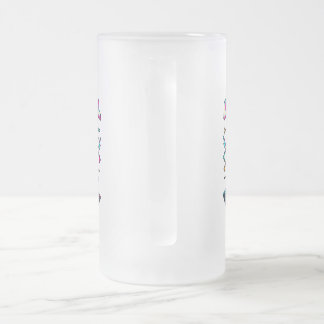 Caneca De Cerveja Vidro Jateado Nível 47 Neon Arcade de Dois Lados