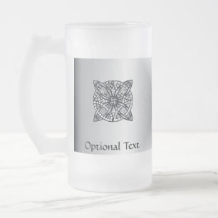 Caneca De Cerveja Vidro Jateado Nó Celta Inspirado Único
