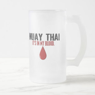 Caneca De Cerveja Vidro Jateado No meu TAILANDÊS de MUAY do sangue