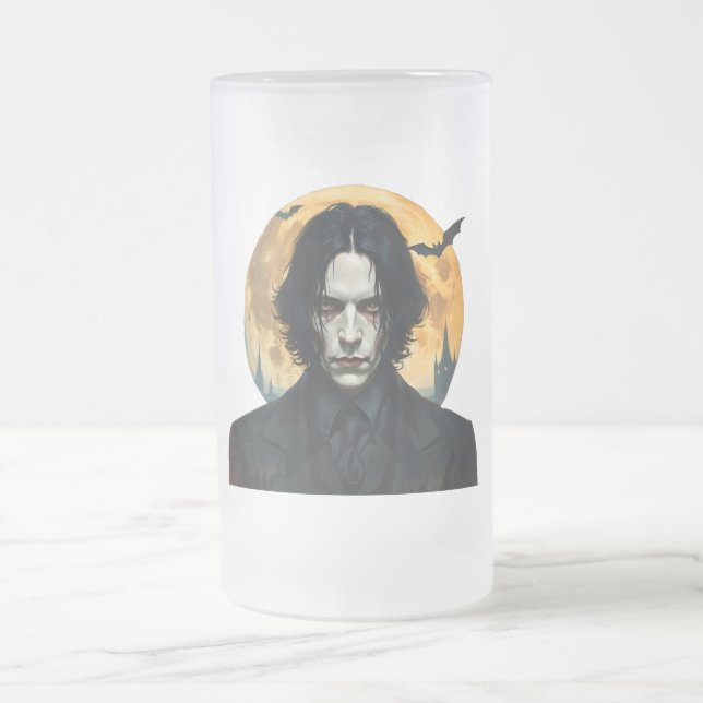 Caneca De Cerveja Vidro Jateado Noite de Halloween - Ascensão de vampiro (Centro)