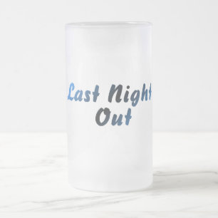 Caneca De Cerveja Vidro Jateado Noite de Saída (azul)