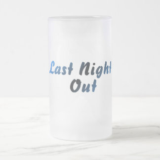 Caneca De Cerveja Vidro Jateado Noite de Saída (azul)