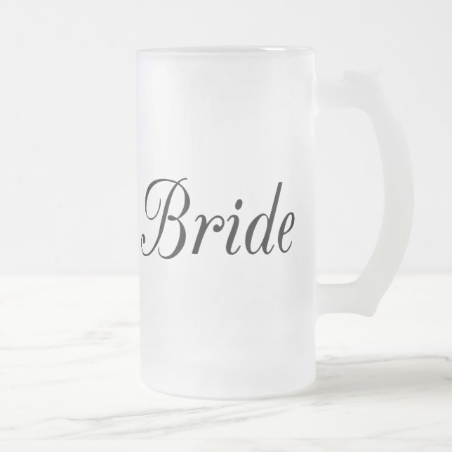 Caneca De Cerveja Vidro Jateado Noiva (Direita)