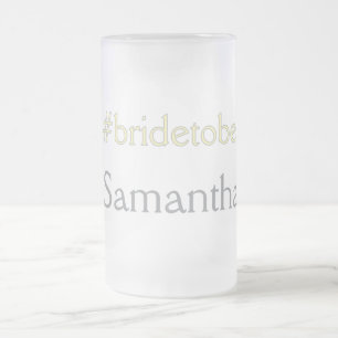 Caneca De Cerveja Vidro Jateado noiva hashtag despedida de solteira exposição de n