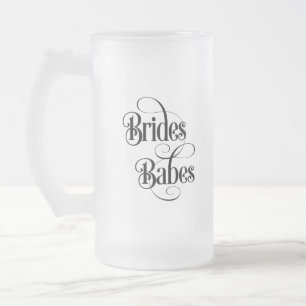 Caneca De Cerveja Vidro Jateado Noivas Bebês