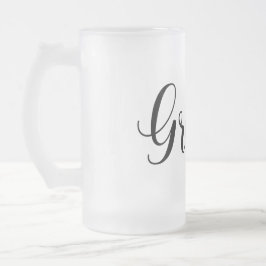 Caneca De Cerveja Vidro Jateado Noivo Elegante Moderno
