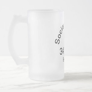 Caneca De Cerveja Vidro Jateado nome do clube social adicionar nome do jogador da