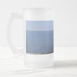 Caneca De Cerveja Vidro Jateado North Pierhead Lighthouse, Ludington, MI