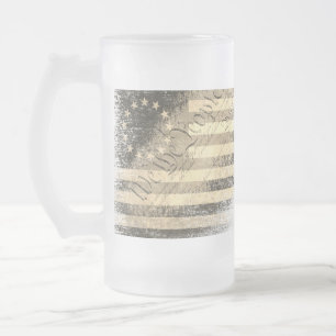 Caneca De Cerveja Vidro Jateado NÓS, O Deserto PESSOAS Betsy Ross American Flag