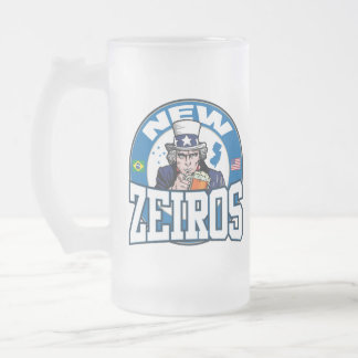 Caneca De Cerveja Vidro Jateado NovaZeiros - Cama de Vidro Congelada