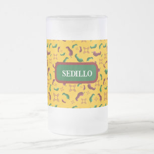 Caneca De Cerveja Vidro Jateado Novo México Red & Green Chile Tamales Zia Nopales