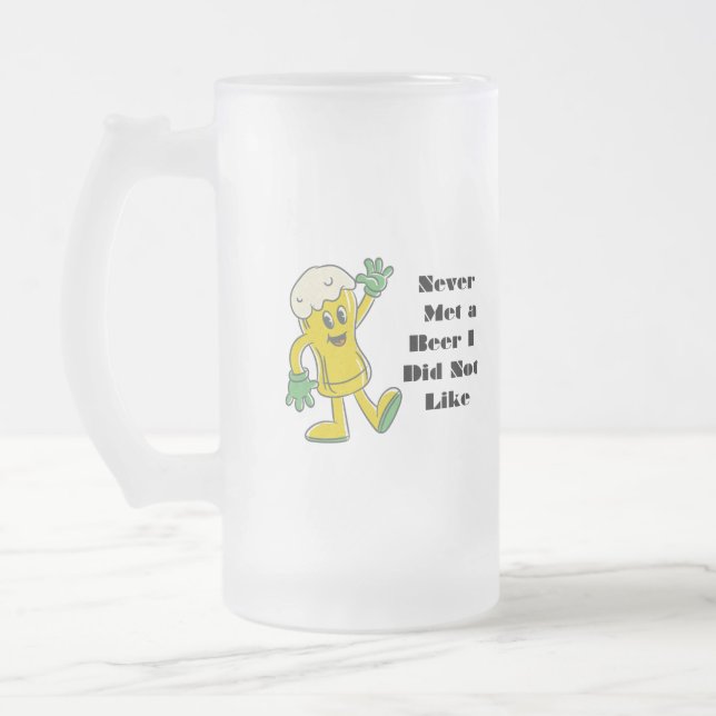 Caneca De Cerveja Vidro Jateado Nunca encontrei uma cerveja que eu não gostava em  (Esquerda)