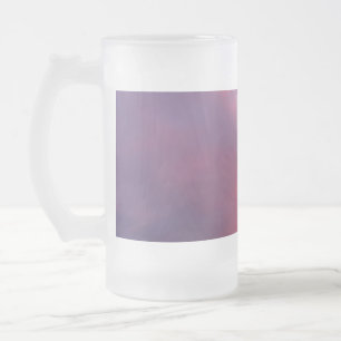 Caneca De Cerveja Vidro Jateado Nuvens Rosa Azul