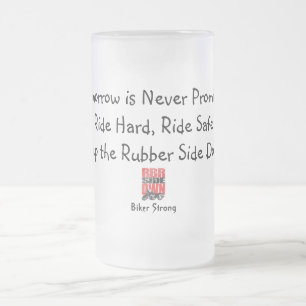 Caneca De Cerveja Vidro Jateado O amanhã é prometido nunca,