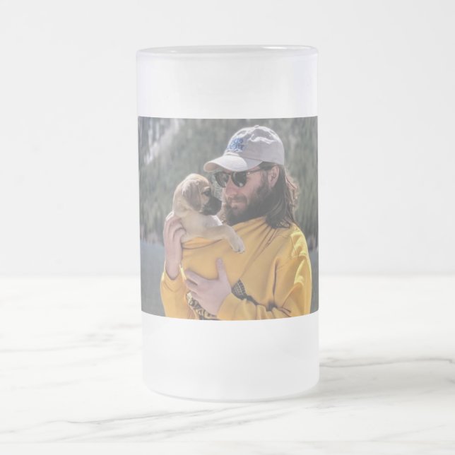 Caneca De Cerveja Vidro Jateado O Aniversário do Dave Mug (Centro)