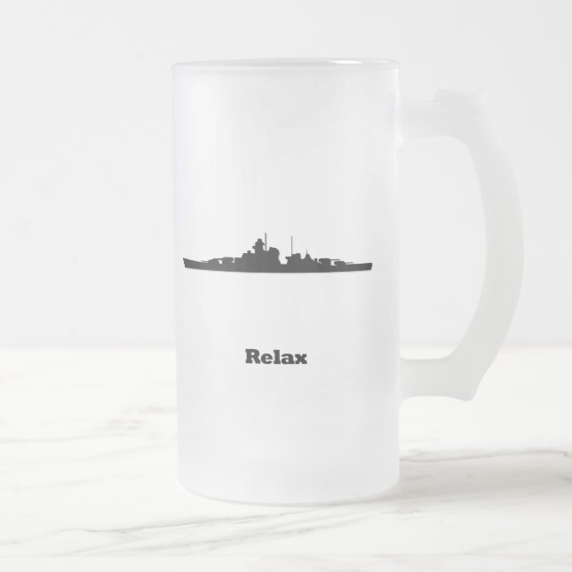 Caneca De Cerveja Vidro Jateado O BB relaxa (Direita)