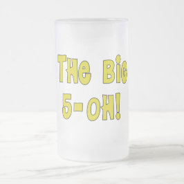 Caneca De Cerveja Vidro Jateado O Grande 5-OH! Birthday Mug