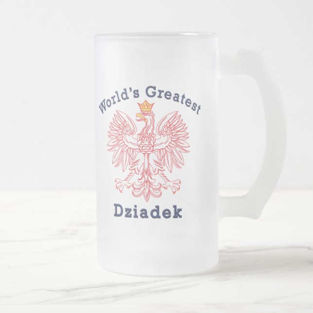 Caneca De Cerveja Vidro Jateado O grande Dziadek Eagle do mundo (Direita)