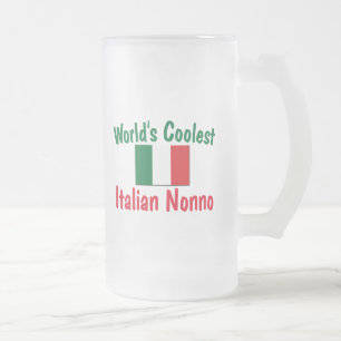 Caneca De Cerveja Vidro Jateado O italiano o mais fresco Nonno