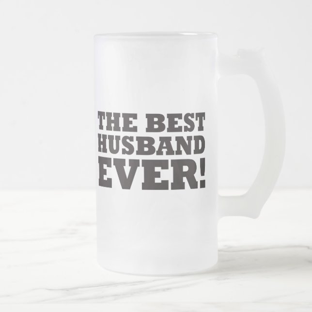 Caneca De Cerveja Vidro Jateado O melhor marido nunca (Direita)