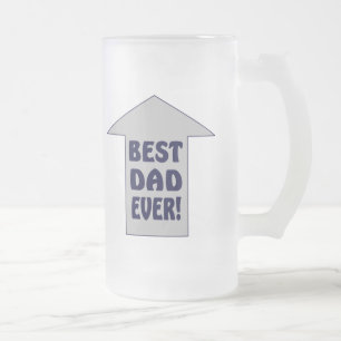 Caneca De Cerveja Vidro Jateado O MELHOR PAI! Beer Mug