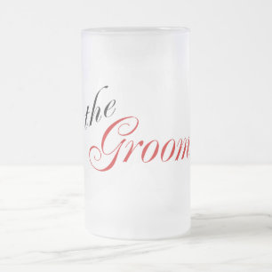 Caneca De Cerveja Vidro Jateado O noivo (vermelho)