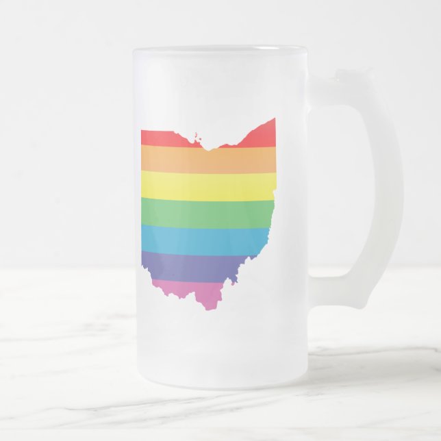 Caneca De Cerveja Vidro Jateado o orgulho de ohio. (Direita)