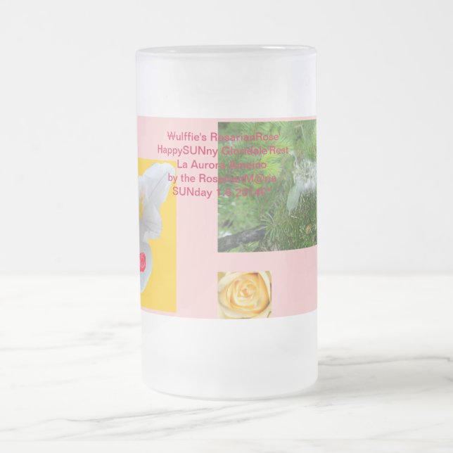 Caneca De Cerveja Vidro Jateado o RosarianRose HappySUNny Mug* dos ₩ulffie (Centro)