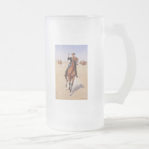 Caneca De Cerveja Vidro Jateado O soldado por Frederic Remington