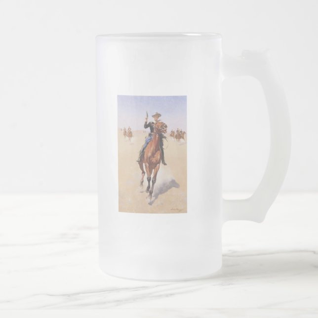 Caneca De Cerveja Vidro Jateado O soldado por Frederic Remington (Direita)
