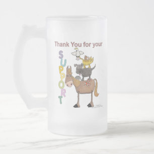 Caneca De Cerveja Vidro Jateado Obrigado pelo seu apoio