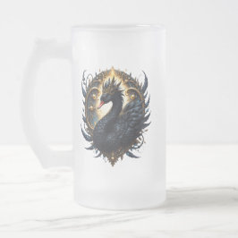 Caneca De Cerveja Vidro Jateado Obsidian Swan of Silent Grace – Dark Fantasy 