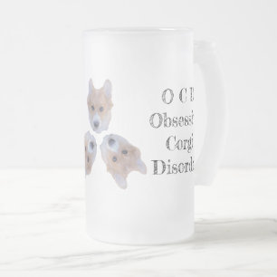 Caneca De Cerveja Vidro Jateado OCD: Perturbação Obsessiva do Corgi