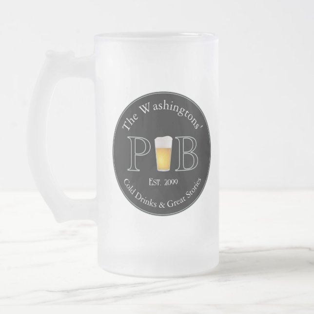 Caneca De Cerveja Vidro Jateado Óculos de Bebendo Clássico do Pub Moderno (Esquerda)