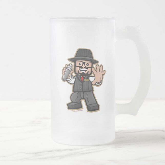 Caneca De Cerveja Vidro Jateado Oficial #3inchRichard (Direita)