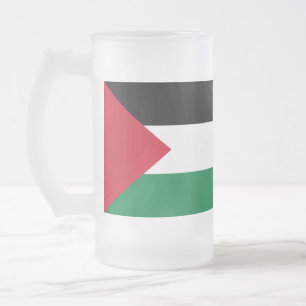 Caneca De Cerveja Vidro Jateado oficialmente pavilhão do Estado da Palestina