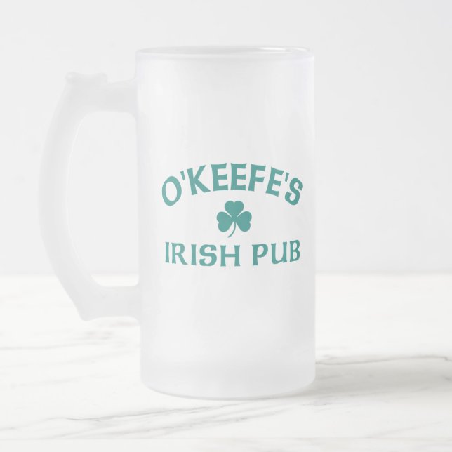Caneca De Cerveja Vidro Jateado O'Keefe's Irish Pub (Esquerda)