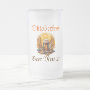 Caneca De Cerveja Vidro Jateado Oktoberfest Beer Meister Mug