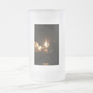 Caneca De Cerveja Vidro Jateado Ônibus Espacial Terra Nave Espacial Orbital Noturn