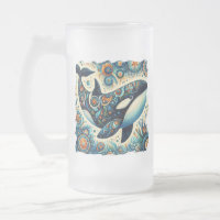 Orca Killer Whale Floral Whimssic - Praia Náutica 