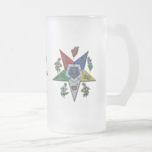 Caneca De Cerveja Vidro Jateado Ordem Da Estrela Oriental