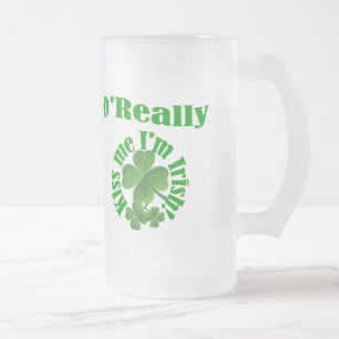 Caneca De Cerveja Vidro Jateado O'Realmente, apelido irlandês