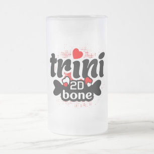 Caneca De Cerveja Vidro Jateado Orgulhoso Trini 2D Bone Divertido Ditado Trinitári