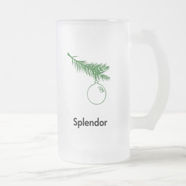 Caneca De Cerveja Vidro Jateado Ornament Splendor (Direita)